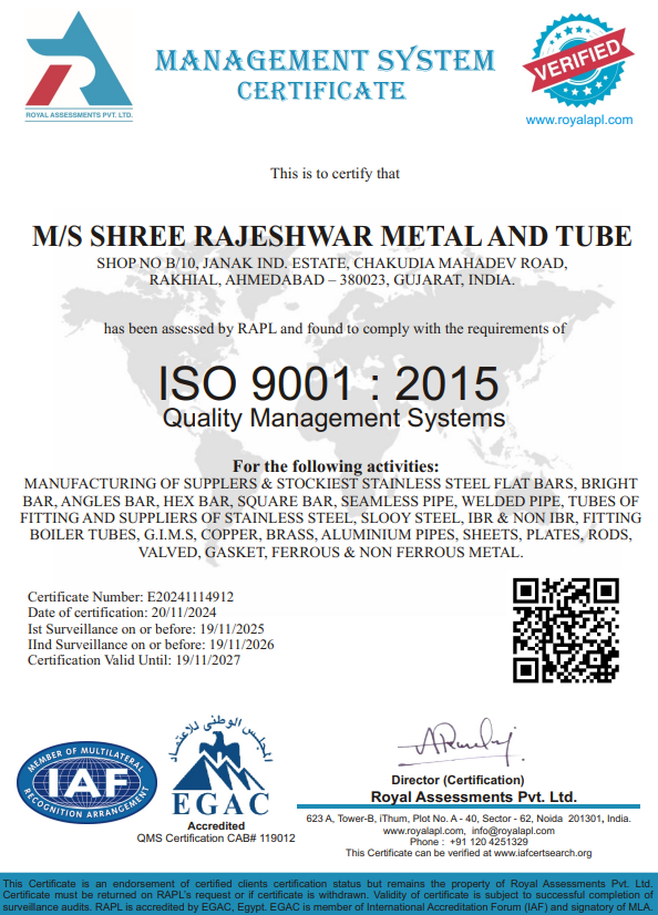 SRMT ISO CERTIFICAT